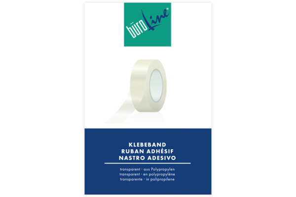 B&Uuml;ROLINE Klebeband 12mmx33m 131253 transparent, reissfest