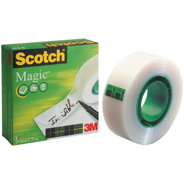 3M Scotch Klebefilm Magic 810, unsichtbar, 12 mm x 33 m