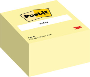 Post-it Haftnotiz-Würfel notes, 76 x 76 mm, gelb