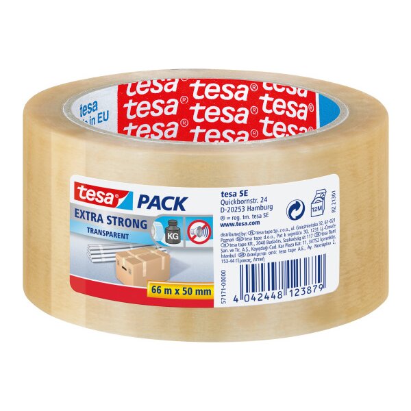 TESA Verpackungsband Extra 50mmx66m 571710000 transparent