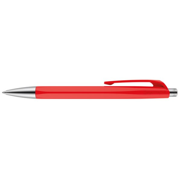 CARAN DACHE Stylo &agrave; bille Infinite 888 888.570 rouge hexagonal