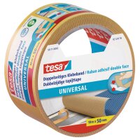 tesa Doppelseitiges Klebeband universal, 50 mm x 5 m