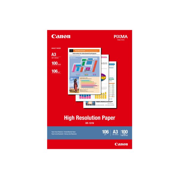 CANON Papier High Resolution A3 HR101NA3 InkJet 110g 100 feuilles