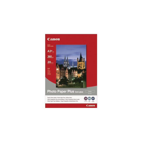 CANON Photo Paper Semi-gloss A3+ SG201A3+ PIXMA, 260G 20 flles