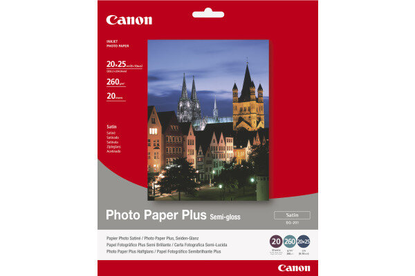CANON Photo Paper Semi-gloss 20x25cm SG2018x10 PIXMA, 260g 20 flles