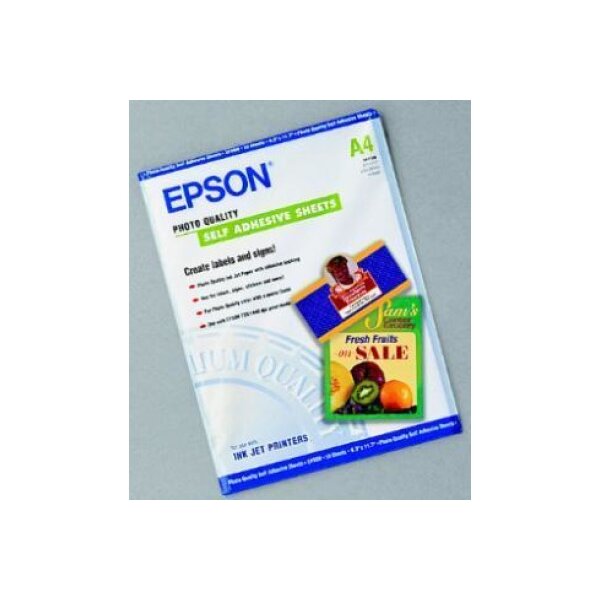 EPSON Photo Paper 167g A4 S041106 InkJet, autocoll. 10 feuilles