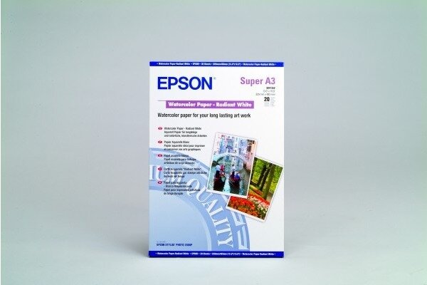EPSON Watercol.Pap.Radiant White A3+ S041352 InkJet 190g 20 Blatt