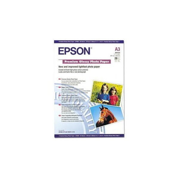 EPSON Premium Glossy Photo Paper A3 S041315 InkJet 255g 20 feuilles