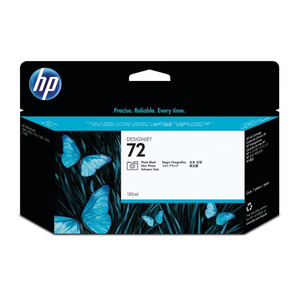 HP Tintenpatrone 72 photo schwarz C9370A DesignJet T1100 130ml