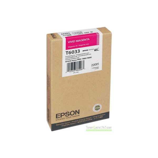 EPSON Cart. dencre vivid magenta T603300 Stylus Pro 7880/9880 220ml