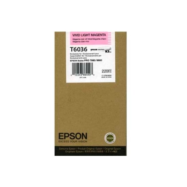 EPSON Cart. dencre vivid light mag. T603600 Stylus Pro 7880/9880 220ml