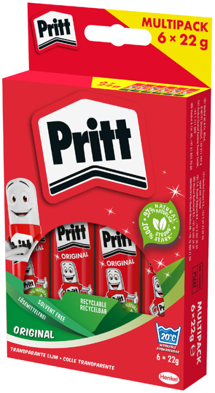 Pritt Klebestift 10 x 11 g im Multi-Pack, l&ouml;semittelfrei