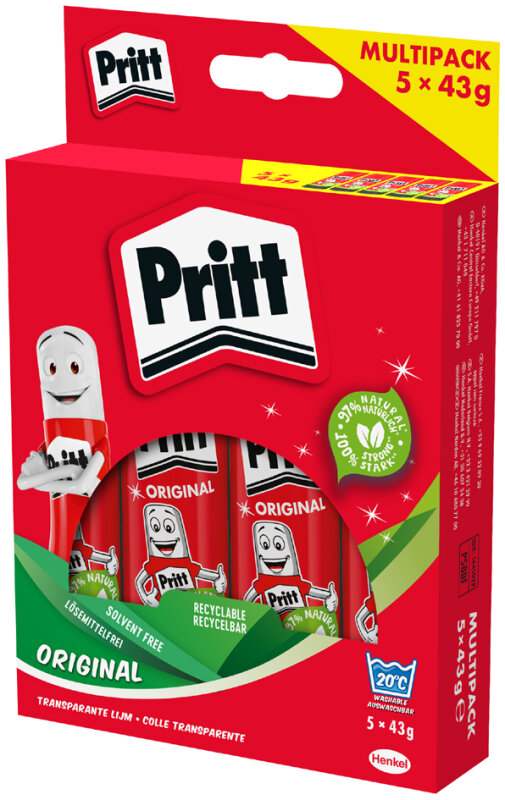 Pritt Klebestift 10 x 11 g im Multi-Pack, l&ouml;semittelfrei