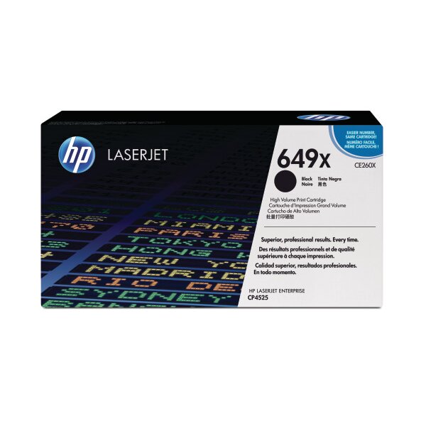 HP Toner-Modul 649X schwarz CE260X Color LJ CP4525 17000 Seiten