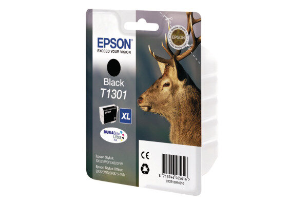 EPSON Tintenpatrone XL schwarz T130140 Stylus SX525WD 25.9ml