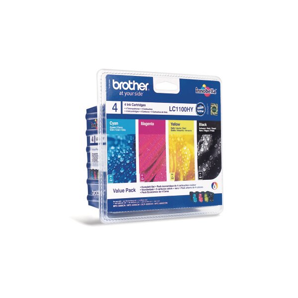 BROTHER Valuepack encre HY CMYBK LC-1100VH MFC-6490CW 900/750 pages