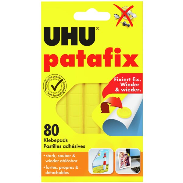 UHU Klebepads patafix, wieder ablösbar, weiss