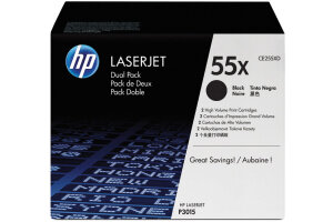 HP Cartouche toner 55X noir CE255XD LaserJet P3015 2...