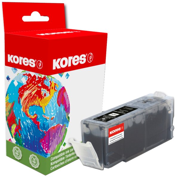 Kores Encre G1513BL remplace Canon PGI-525BK, No.525, noir