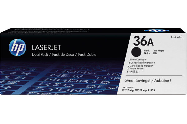 HP Toner-Modul 36A schwarz CB436AD LaserJet P1505 2 St&uuml;ck