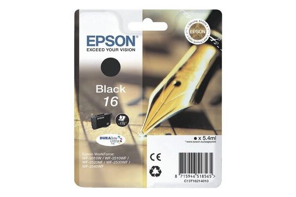 EPSON Cartouche dencre 16 noir T162140 WF 2010/2540 175 pages