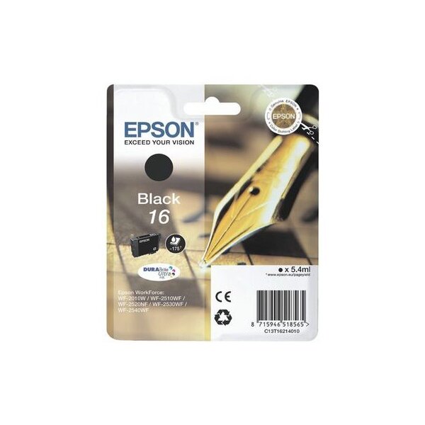 EPSON Tintenpatrone 16 schwarz T162140 WF 2010/2540 175 Seiten