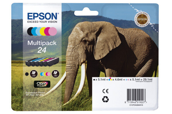 EPSON Multipack Tinte 24 6-color T242840 XP 750/850 6x360 Seiten