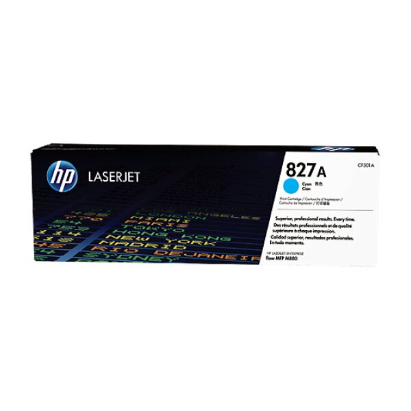 HP Cartouche toner 827A cyan CF301A CLJ Enterprise M880 32000 p.