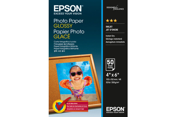 EPSON Photo Paper Glossy 10x15cm S042547 InkJet 200g 50 Blatt