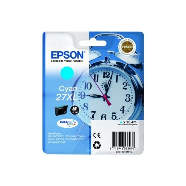 EPSON Tintenpatrone XL cyan T271240 WF 3620/7620 1100 Seiten