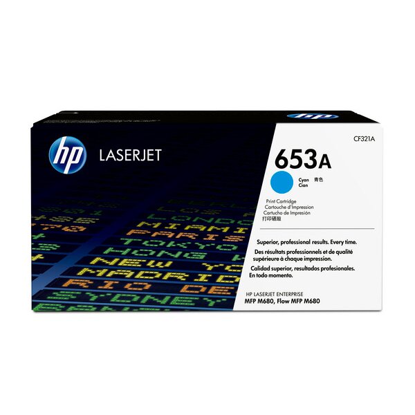 HP Cartouche toner 653A cyan CF321A CLJ Enterprise M680 16500 p.