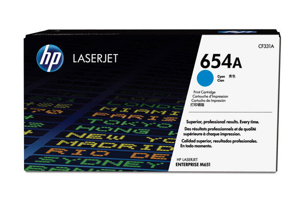 HP Cartouche toner 654A cyan CF331A CLJ Enterprise M651 15000 p.