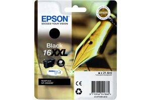 EPSON Tintenpatrone XXL schwarz T168140 WF 2660DWF 1000...