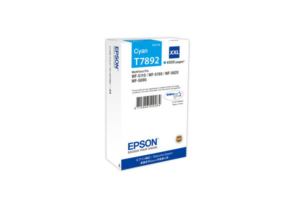 EPSON Tintenpatrone XXL cyan T789240 WF 5110/5620 4000 Seiten