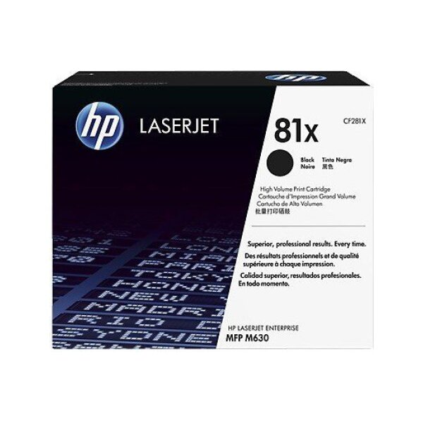 HP Cartouche toner 81X noir CF281X LJ Enterprise M630 25000 p.
