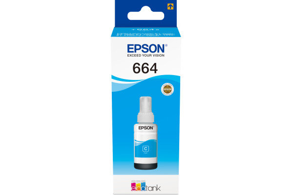 EPSON Tintenbeh&auml;lter 664 cyan T664240 EcoTank L355/L555 6500 Seiten