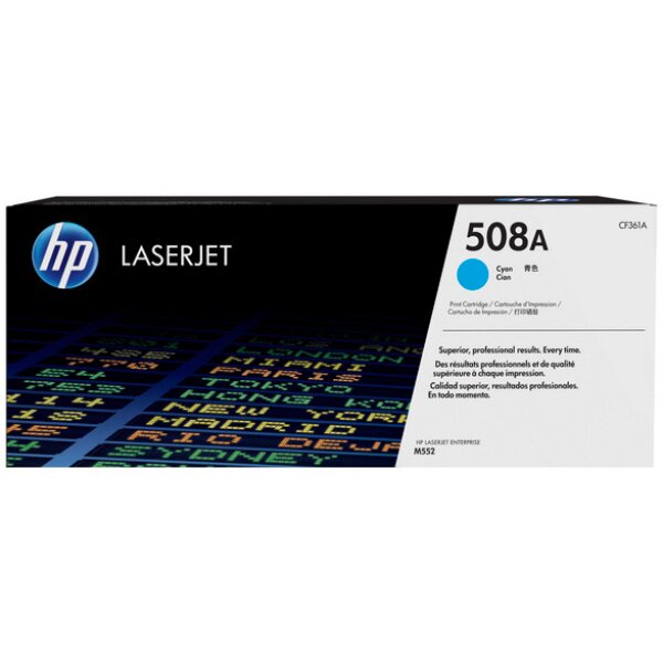 HP Cartouche toner 508A cyan CF361A CLJ Enterprise M552 5000 p.