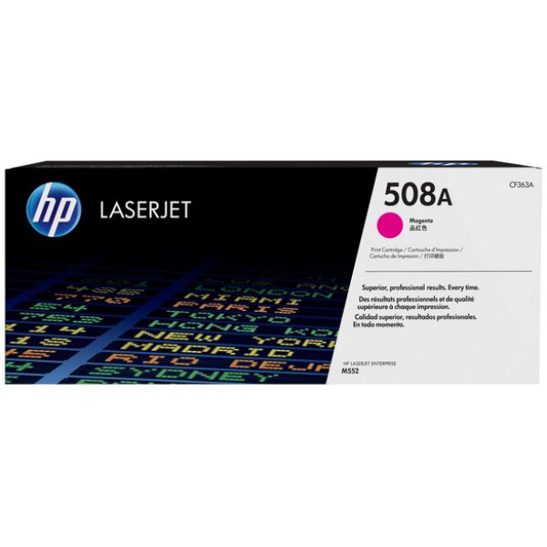 HP Cartouche toner 508A magenta CF363A CLJ Enterprise M552 5000 p.