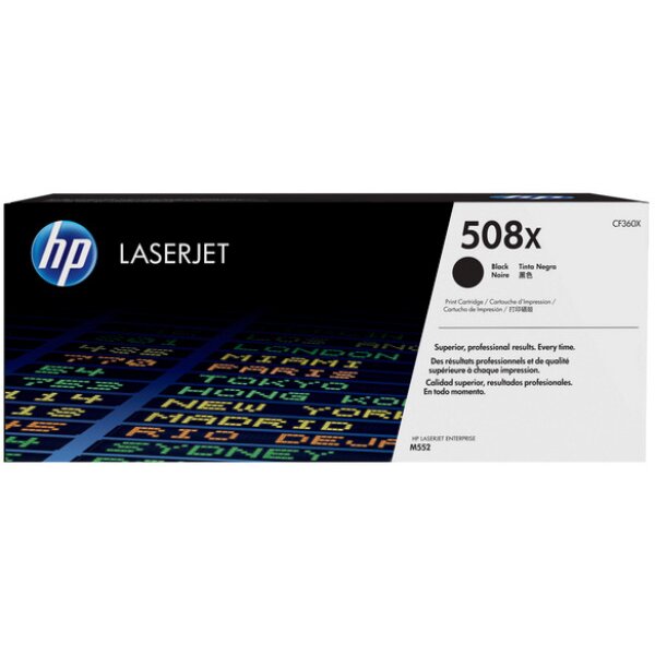 HP Toner-Modul 508X schwarz CF360X CLJ Enterprise M552 12500 S.