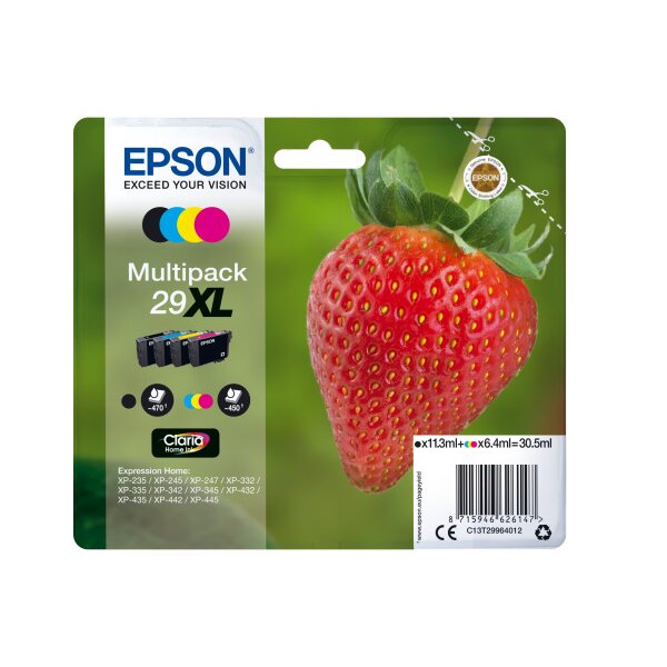 EPSON Multipack Encre 29XL CMYBK T299640 XP-235/335/435 4-color