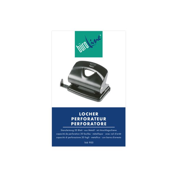 BÜROLINE Perforateur 166900 noir 20 feuilles