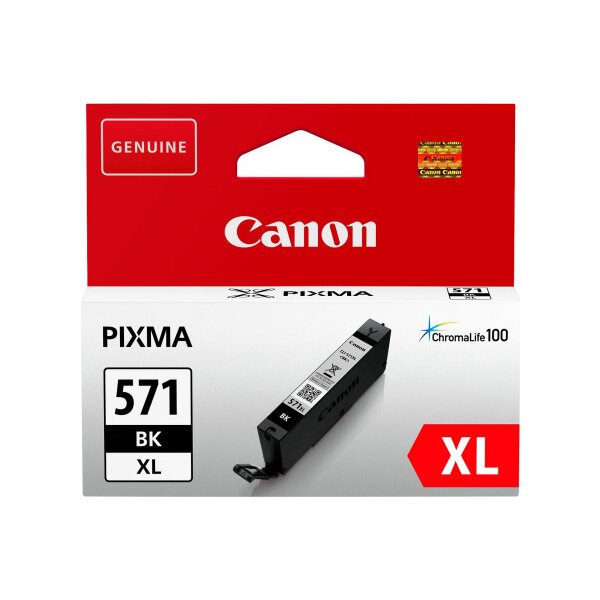 CANON Tintenpatrone XL schwarz CLI-571XLBK PIXMA MG5750 11ml