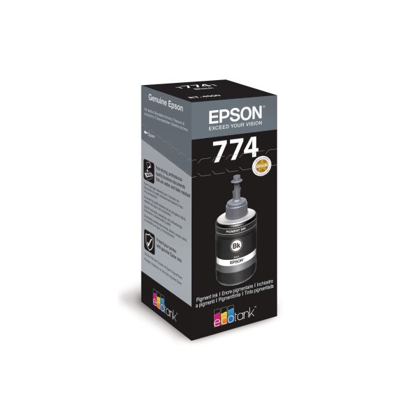 EPSON Bouteille dencre 774 pig.noir T774140 EcoTank ET-4550 6000 pages