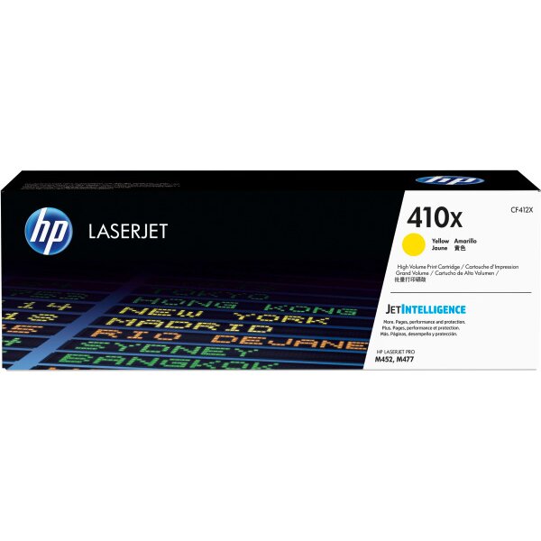 HP Cartouche toner 410X yellow CF412X CLJ Enterprise M452 5000 p.