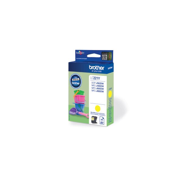 BROTHER Cartouche dencre yellow LC-221Y MFC-J480/680/880 260 pages