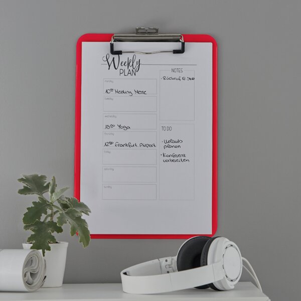 LEITZ Porte-bloc WOW, A4, en polystyrène, bleu métallique