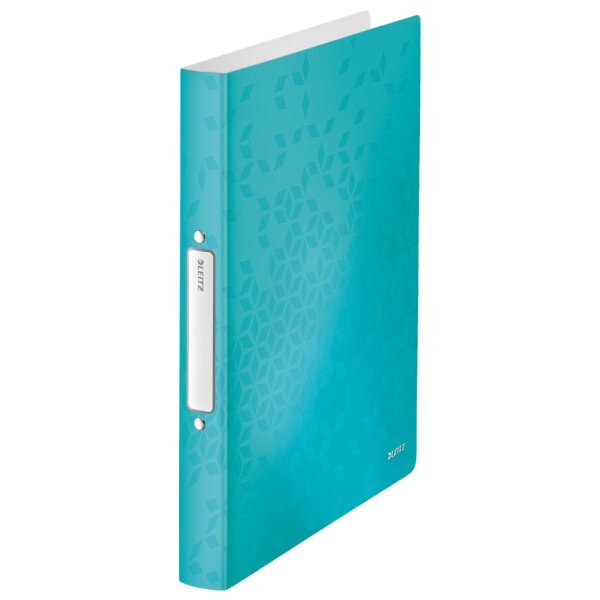 LEITZ Classeur à anneaux WOW, A4, PP, 2 anneaux, bleu