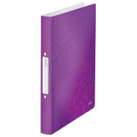 LEITZ Classeur à anneaux WOW, A4, PP, 2 anneaux, bleu
