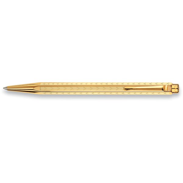 CARAN DACHE Stylo à bille 898.208 or Ecridor Chevron