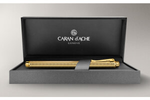 CARAN DACHE Kugelschreiber 898.208 gold Ecridor Chevron